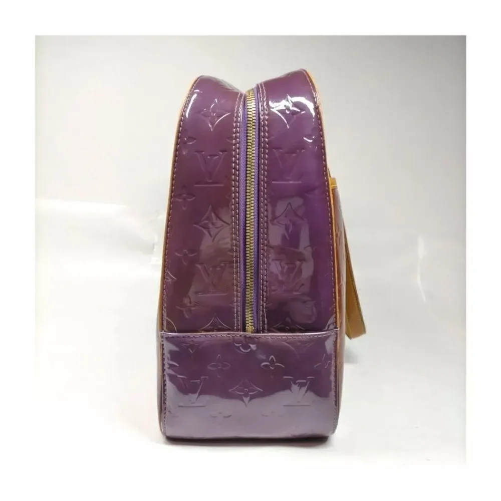 Authentic Louis Vuitton LV Hand Bag M91081 Sutton Purple/Bronze Vernis 2… - Picture 3 of 9